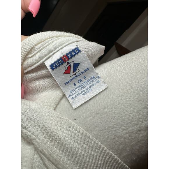 Vintage 90s Y2K Glitter Butterfly Flowers Nature Jerzees Shirt Size Small Pink - Picture 6 of 6